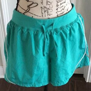 2 for $12 Champion Green running shorts with white trim & liner Sz M